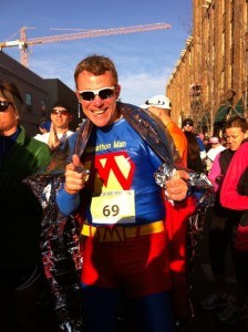 Australia's Marathon Man Trent Morrow chasing the World Record for the most marathons in twelve months; marathonman; running man; little rock marathon